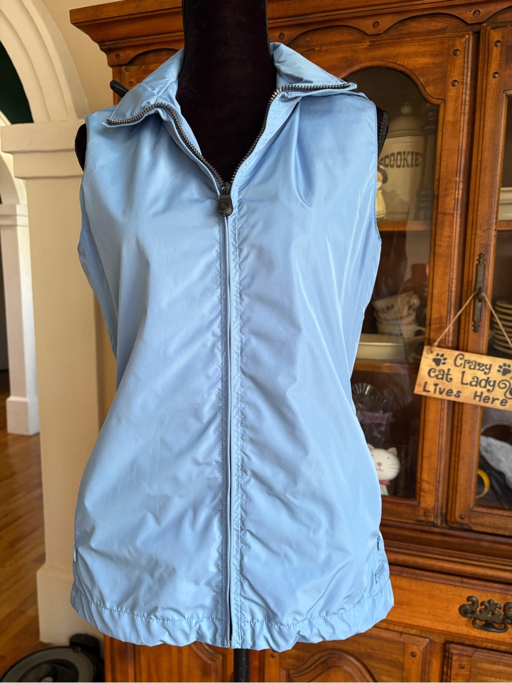 Paul & Shark Light Blue Sleeveless Zip-Front Vest